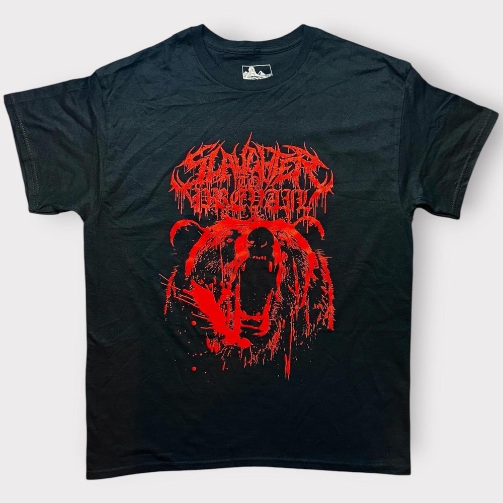 Slaughter to Prevail Bear Graphic T-Shirt Mens Large Black Sumerian Records Tee